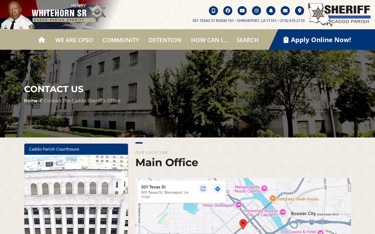 Caddo Parish arrest records sheriff public request channel